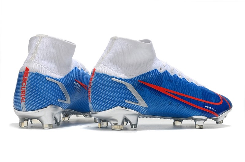 Identificar Punto muerto grua Special Sale Nike Mercurial Superfly Dragonfly 8 Elite FG Football Boots In  Blue White Red